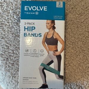 Gaiam Evolve Resistance Bands Hip Light & Medium 2 pack